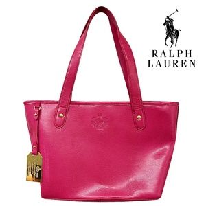 Ralph Lauren Leather Bag, Hot Pink Newton Shopper